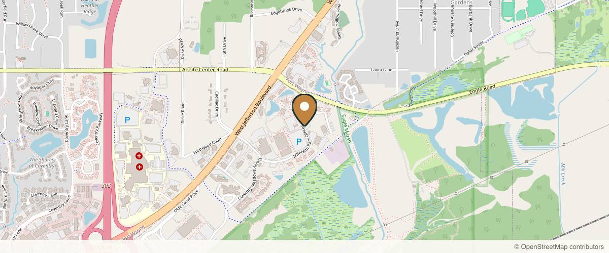 Map showing the exact location of The Medical Spa at 7231 Engle Rd STE 100, Fort Wayne, IN 46804, USA