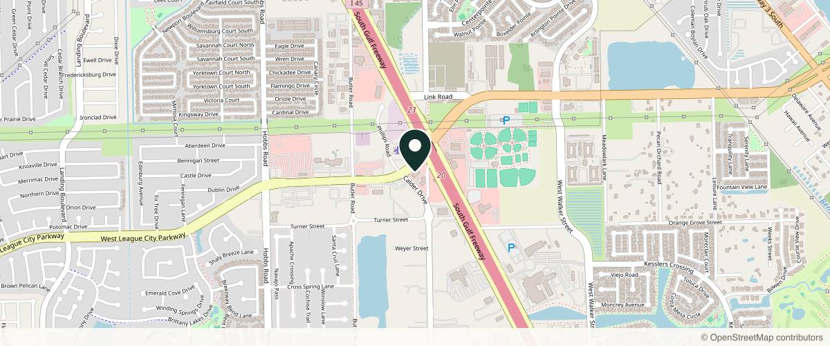 Map showing the exact location of The MedSpa at League City at located inside LCFC, 1507 W League City Pkwy, League City, TX 77573, USA
