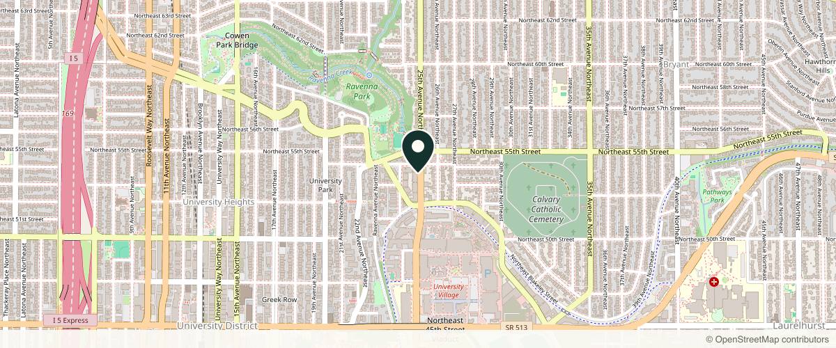 Map showing the exact location of The Perq Dermatology at 5101 25th Ave NE #10, Seattle, WA 98105