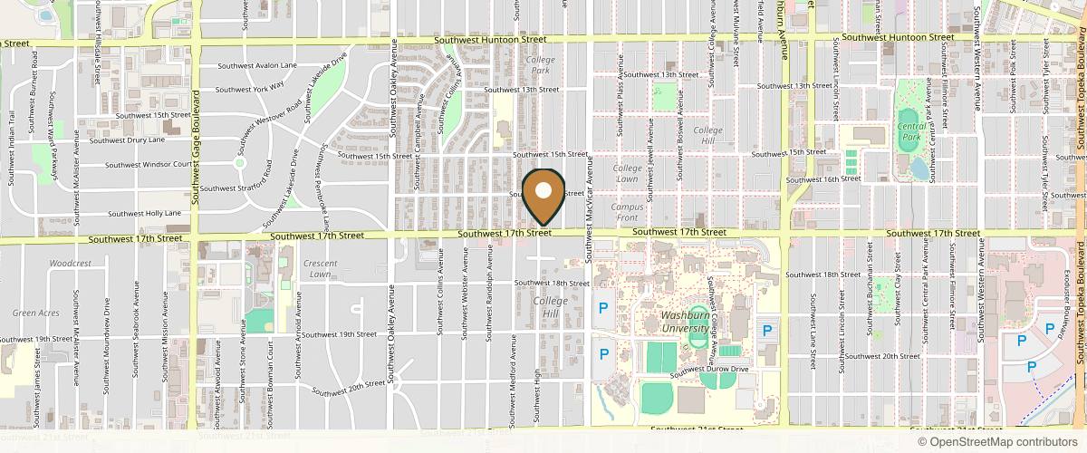 Map showing the exact location of The Refinery Medical Aesthetics at 2420 SW 17th St Suite 150, Topeka, KS 66604, USA