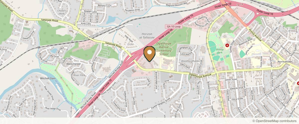 Map showing the exact location of The Renewal Method at 1500 Oglethorpe Ave Ste 500D, Athens, GA 30606, USA
