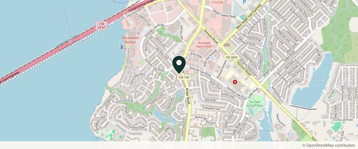 Map showing the exact location of The Retreat Restorative & Aesthetics: Dr. Joshua Baker at 3100 Ridge Rd, Rockwall, TX 75032, USA