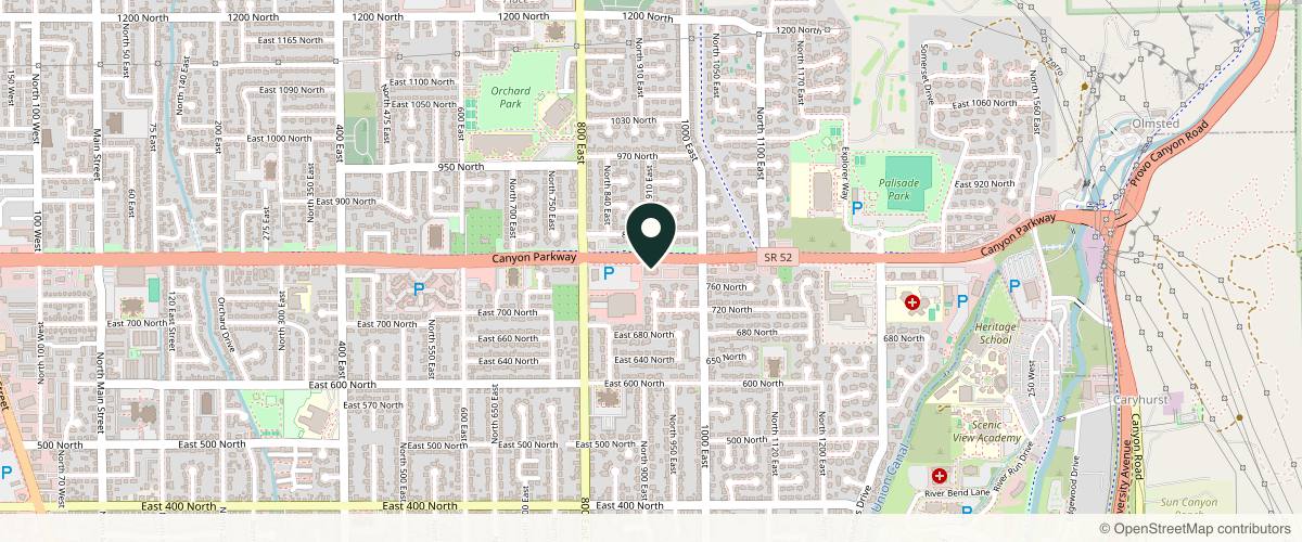 Map showing the exact location of The Rose Clinic at 920 E 800 N #101, Orem, UT 84097, USA