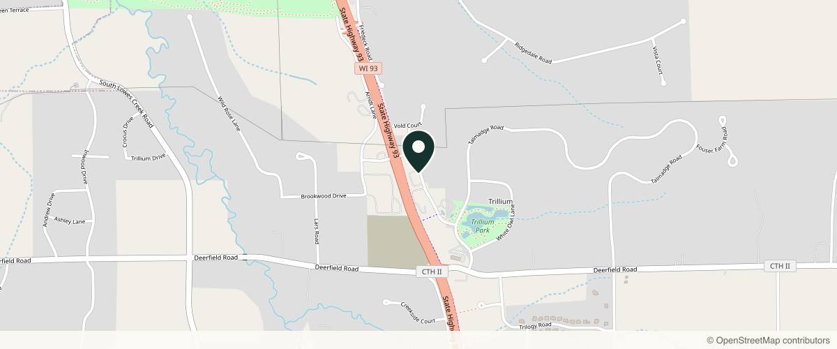 Map showing the exact location of The Sakura Clinic at 6045 Sandstone Rd, Eau Claire, WI 54701, USA
