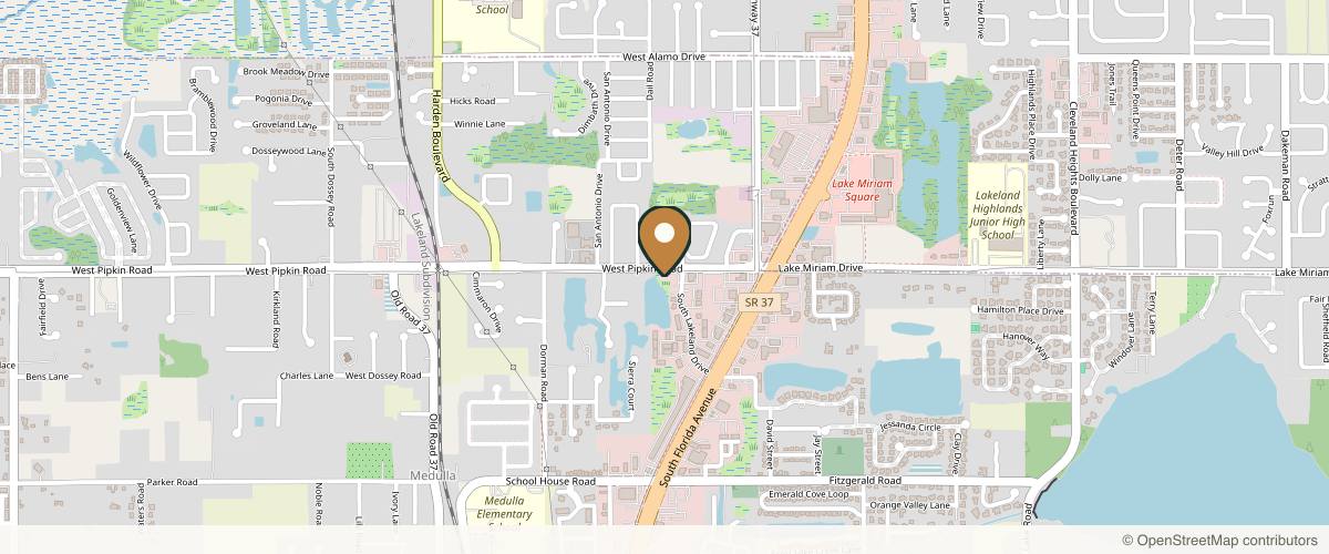 Map showing the exact location of The Skin Boutique at 464 W Pipkin Rd #2, Lakeland, FL 33813, USA