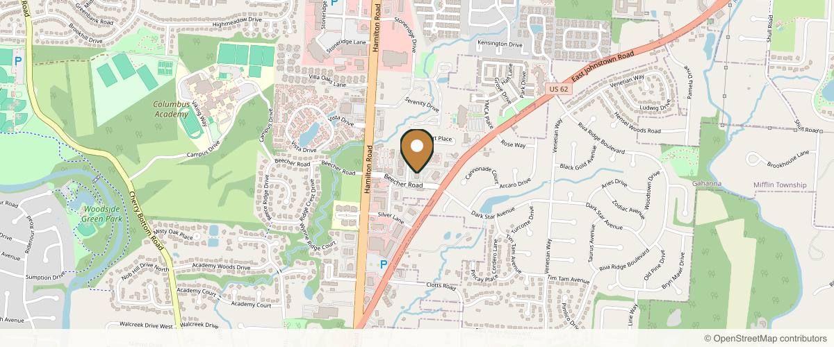 Map showing the exact location of The Skin Center at 1050 Beecher Crossing N # C, Columbus, OH 43230, USA