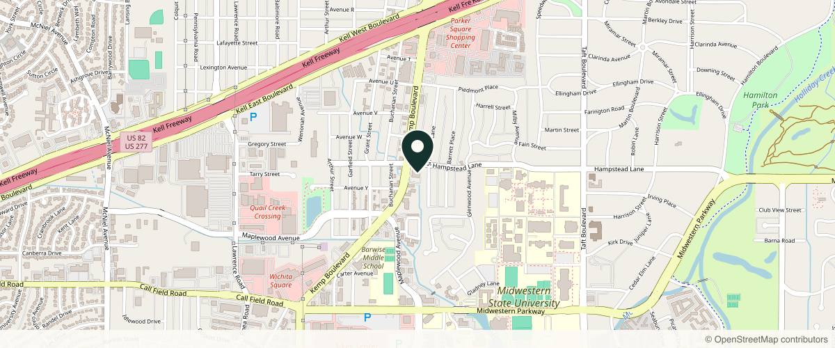 Map showing the exact location of The Skin Studio by Zo at 3401 Kemp Blvd J, Wichita Falls, TX 76308, USA