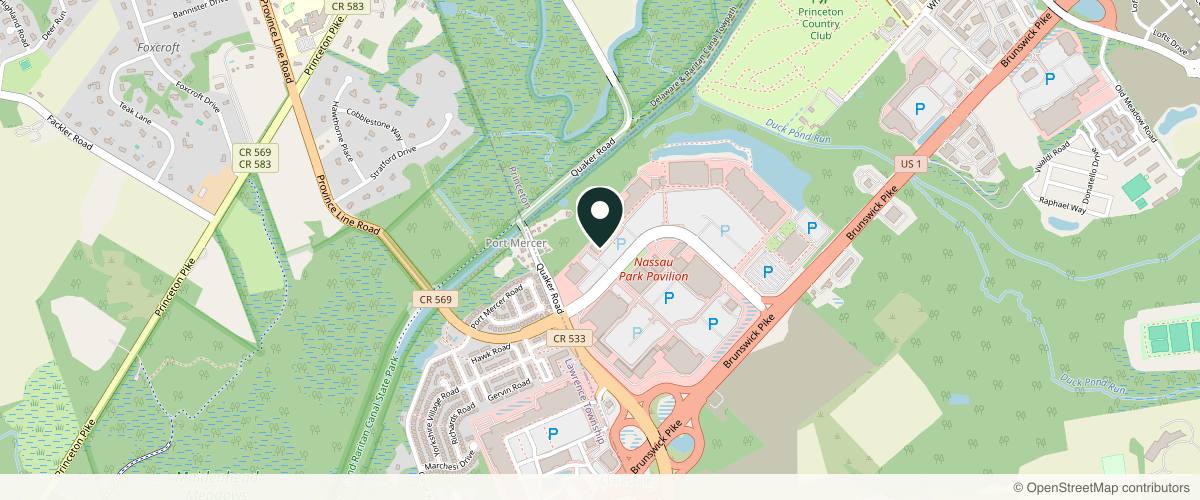 Map showing the exact location of The Skincare Studio at 676 Nassau Park Blvd Studio 29, Princeton, NJ 08540, USA