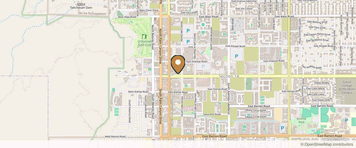 Map showing the exact location of The Spa at Séc-he at 200 E Tahquitz Canyon Way, Palm Springs, CA 92262, USA