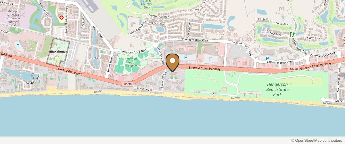 Map showing the exact location of The Spa At Silver Shells at 15000 Emerald Coast Pkwy, Destin, FL 32541, USA