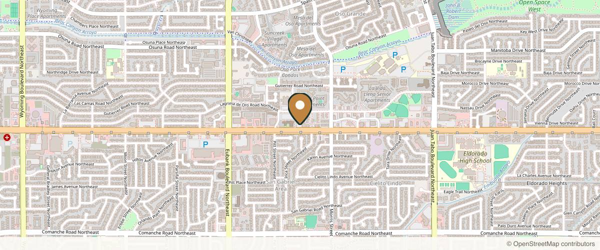 Map showing the exact location of The Spa at Western Dermatology at 10151 Montgomery Blvd NE #1A, Albuquerque, NM 87111, USA