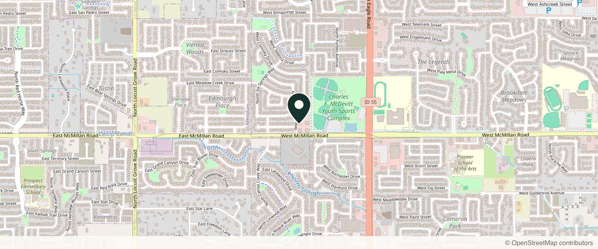 Map showing the exact location of The Spa at 4900 N Rosepoint Way Ste A, Boise, ID 83713, USA