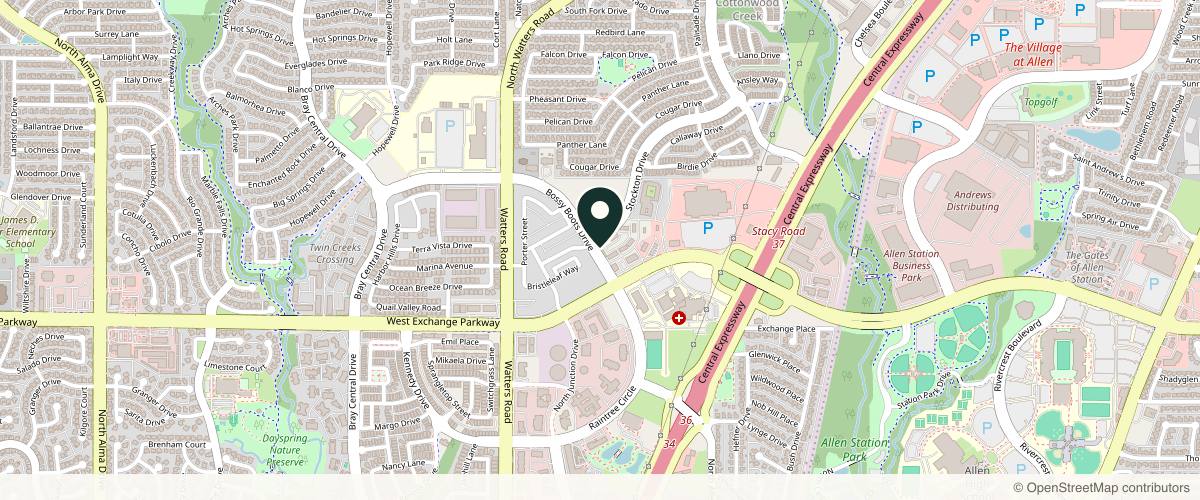 Map showing the exact location of The Spa by RescueMD at 945 Stockton Dr #6140, Allen, TX 75013, USA