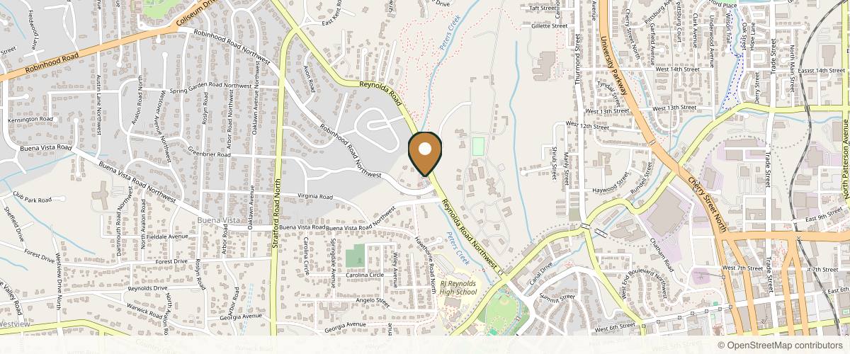 Map showing the exact location of The Tiny Spa at 1204 Reynolda Rd # B, Winston-Salem, NC 27104, USA