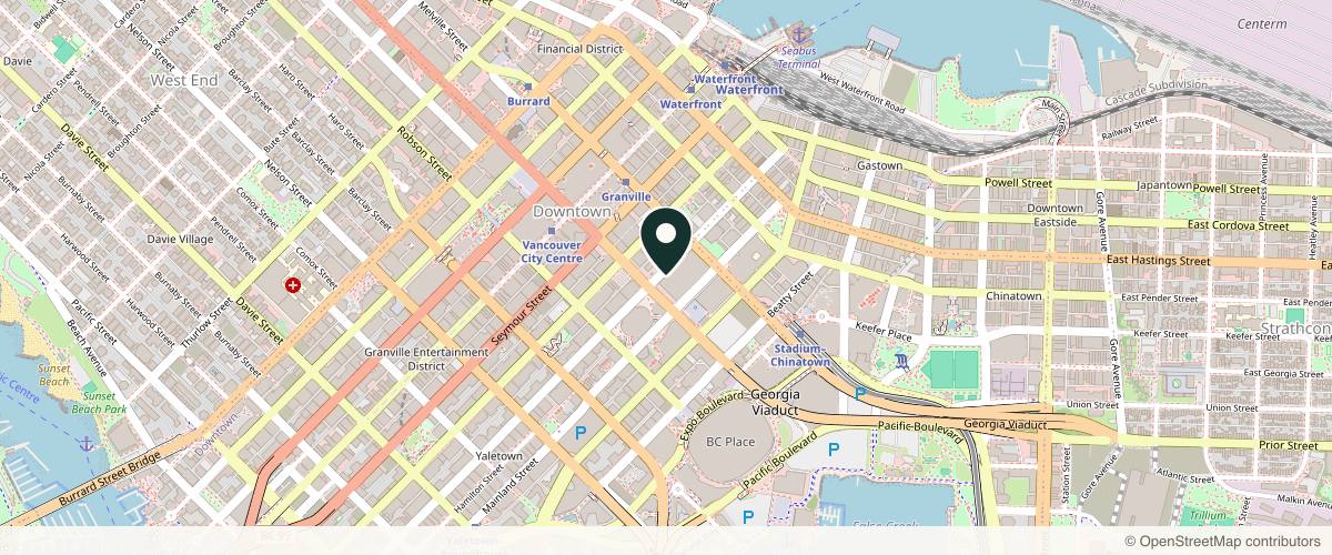 Map showing the exact location of The Vancouver Aesthetician | TVA at 658 Homer St #410, Vancouver, BC V6B 2R4, Canada