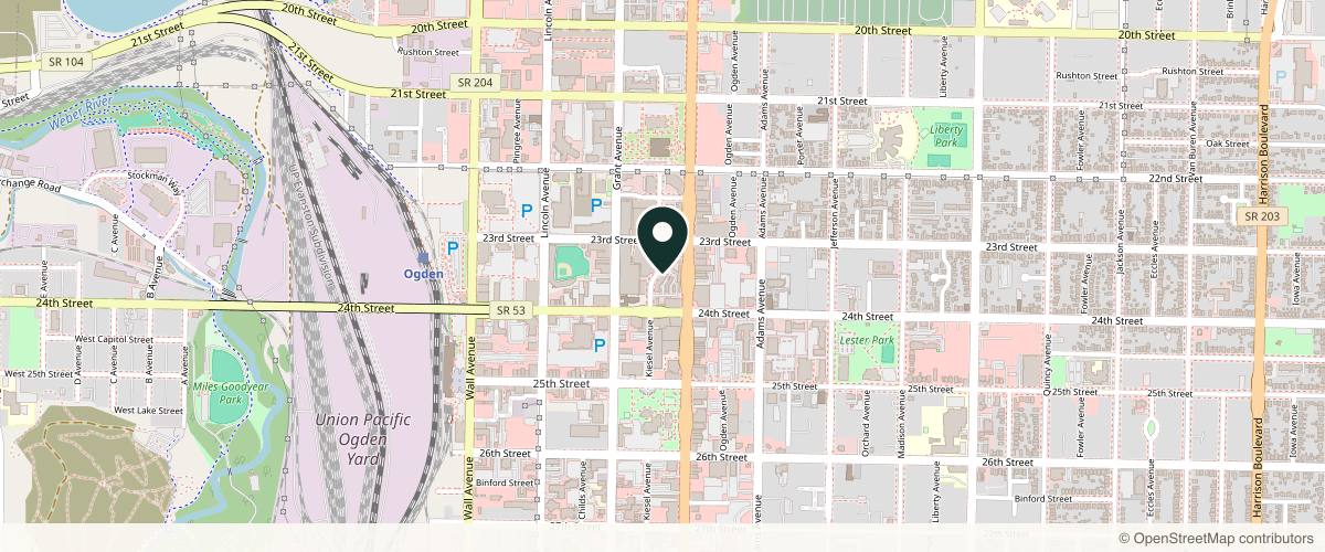 Map showing the exact location of Therapeutix Mind & Body at 2348 Kiesel Ave, Ogden, UT 84401, USA
