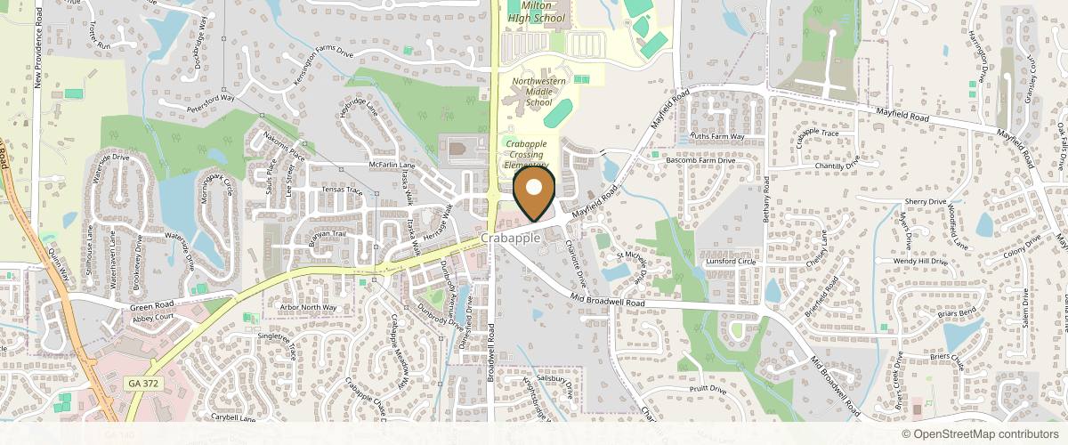 Map showing the exact location of Thrive Medical Spa at 850 Mayfield Rd Ste 202, Milton, GA 30009, USA