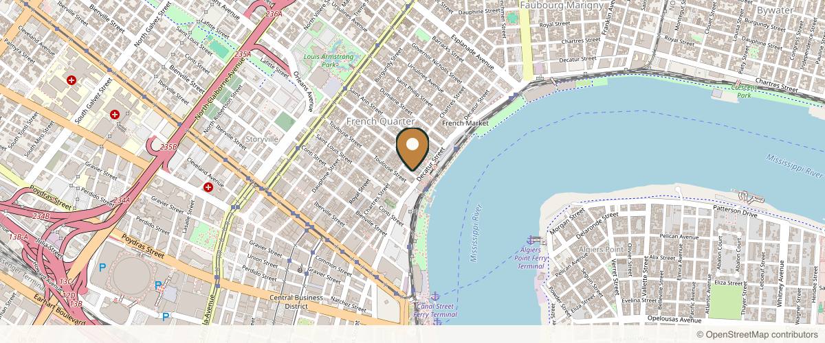 Map showing the exact location of Thrive NOLA Spa at 519 Wilkinson St #105, New Orleans, LA 70130, USA