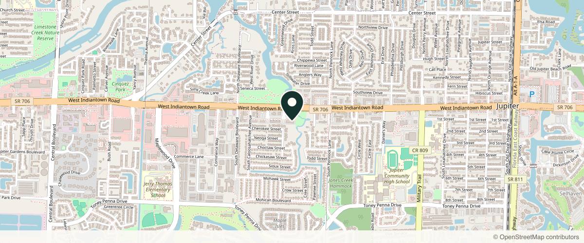 Map showing the exact location of Tighter Lines Aesthetics at 1102 W Indiantown Rd Ste 7, Jupiter, FL 33458, USA