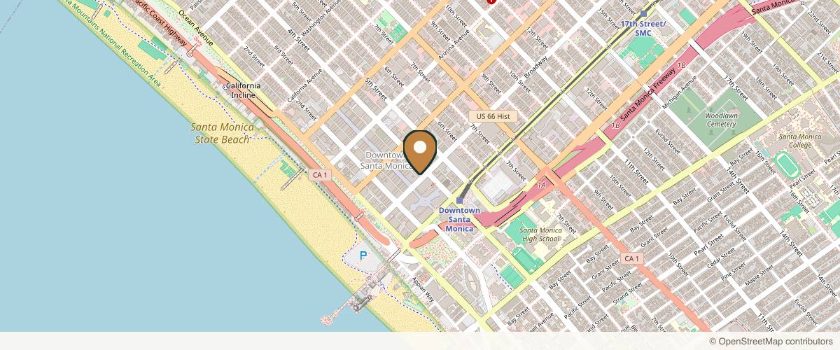 Map showing the exact location of Tikkun Holistic Spa at 1460 4th St, Santa Monica, CA 90401, USA