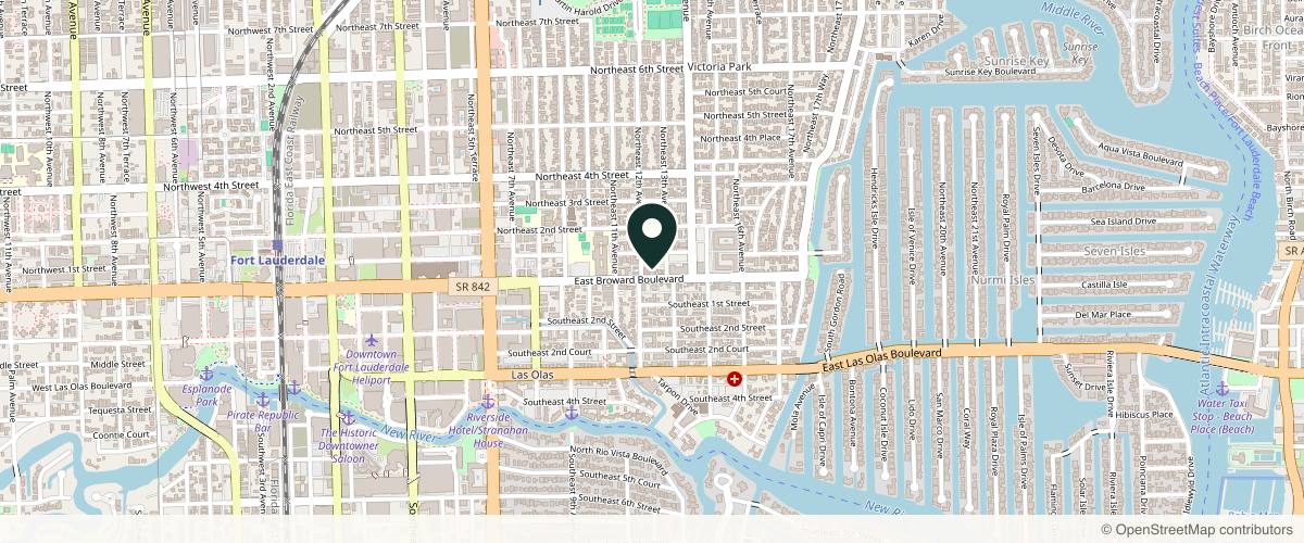 Map showing the exact location of Timeless Beauty Aesthetics at 1211 E Broward Blvd, Fort Lauderdale, FL 33301, USA