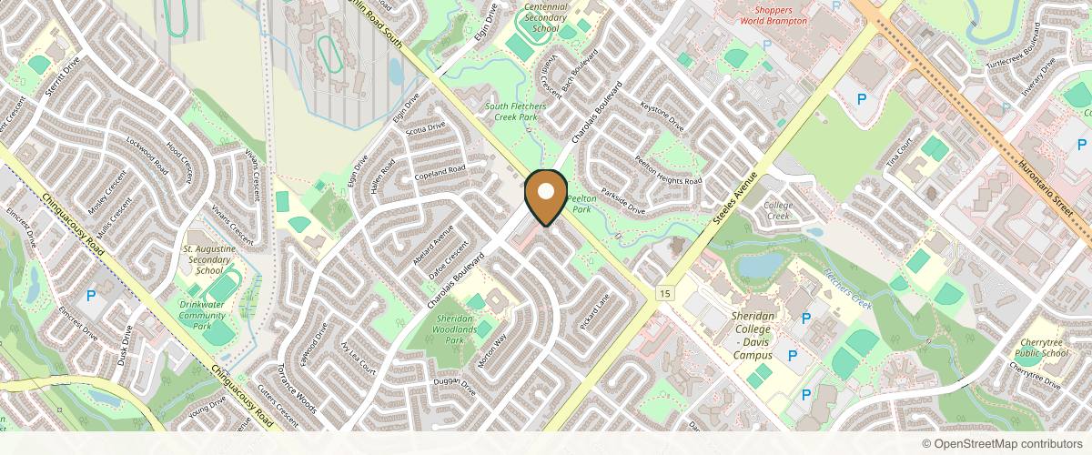 Map showing the exact location of Timeless Medispa- Females only at 32 Verity Ct, Brampton, ON L6Y 2L7, Canada