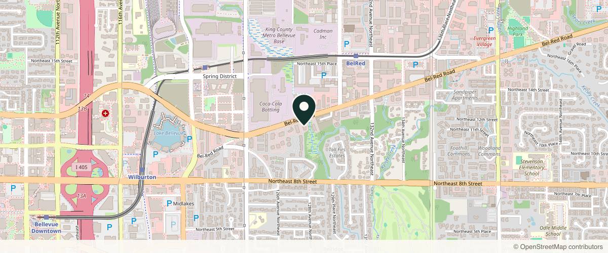 Map showing the exact location of Timeless Regenerative Medicine at 12721 Bel-red road, suite 210