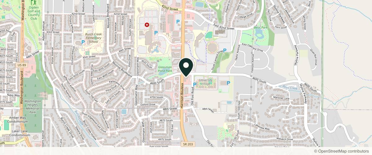 Map showing the exact location of Tingey Dermatology | Ogden Clinic at 4650 Harrison Blvd, Ogden, UT 84403, USA