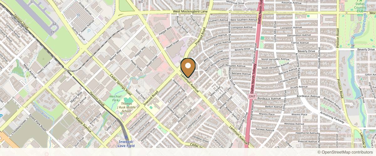 Map showing the exact location of Total Med Solutions at 5610 Lemmon Ave # D, Dallas, TX 75209, USA
