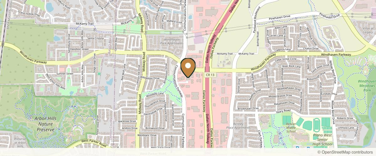 Map showing the exact location of Total Med Solutions at 6101 Windcom Ct #300, Plano, TX 75093, USA