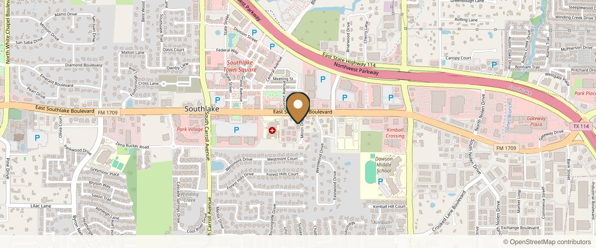 Map showing the exact location of Total Med Solutions at 200 Miron Dr, Southlake, TX 76092, USA