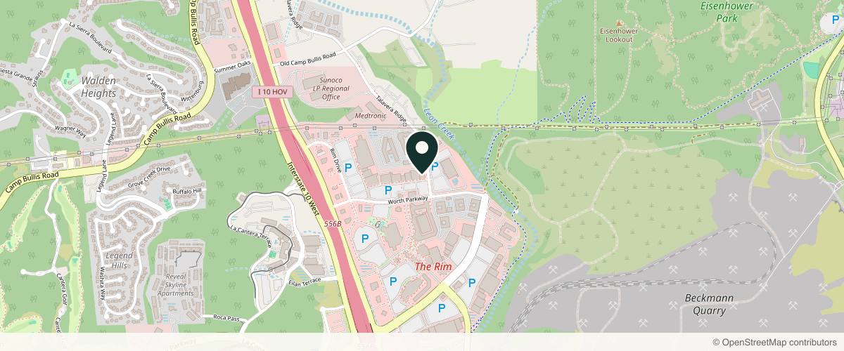 Map showing the exact location of Toxins at Tiffany's Med Spa at 5811 Worth Pkwy Bldg 103 / Suite 206, San Antonio, TX 78257, USA