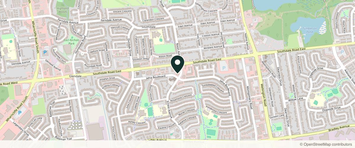 Map showing the exact location of Transcend Medi-Aesthetics at 1775 Ernest Ave, London, ON N6E 2V5, Canada