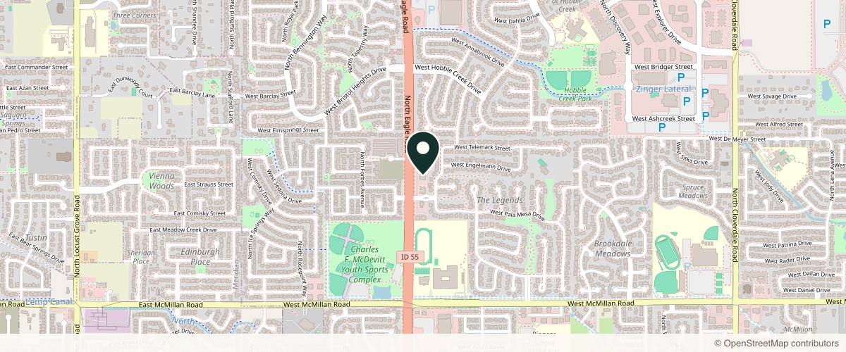 Map showing the exact location of Treasure Valley Aesthetics & Wellness at 5418 N Eagle Rd #120, Boise, ID 83713, USA