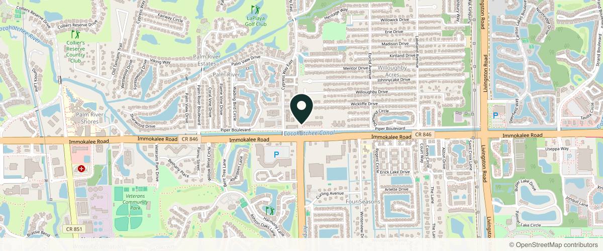 Map showing the exact location of Tribe Med Spa at 1201 Piper Blvd Ste 1, Naples, FL 34110, USA