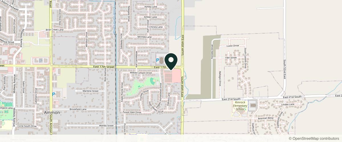 Map showing the exact location of Trubeauty Esthetics at 4406 E 17th St, Ammon, ID 83406, USA