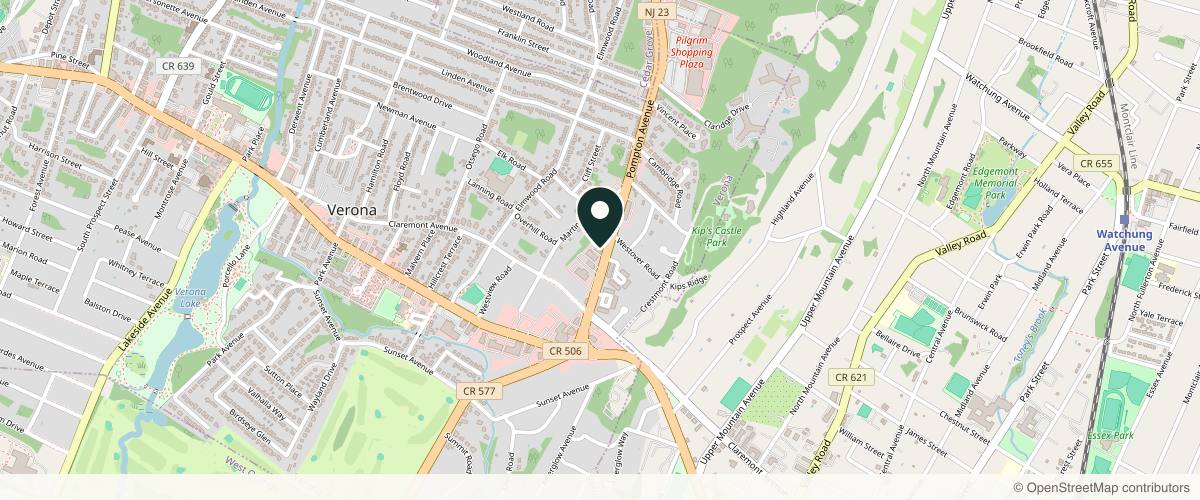 Map showing the exact location of True Bliss Medical Aesthetics and Wellness at 96 Pompton Ave #102, Verona, NJ 07044, USA