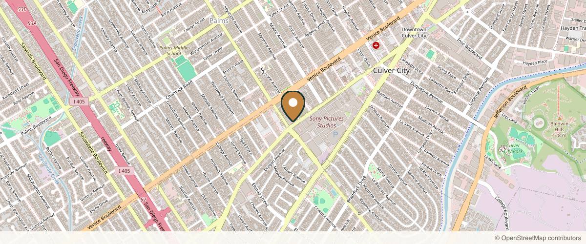 Map showing the exact location of True Jewel Cosmetic & Plastic Surgery Center at 10601 Washington Blvd Unit 108, Culver City, CA 90232, USA