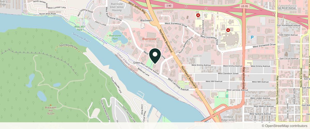 Map showing the exact location of True Life Canvas - Wellness & Beauty at 1859 N Lakewood Dr Ste 301, Coeur d'Alene, ID 83814, USA