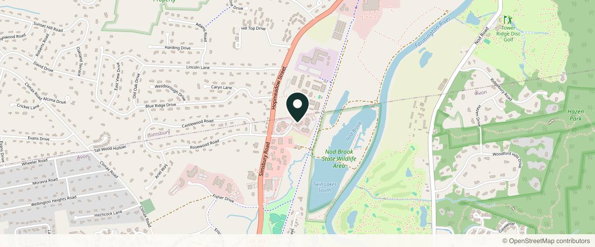 Map showing the exact location of True Medical Aesthetics PLLC at 50 Avon Meadow Ln, Avon, CT 06001, USA