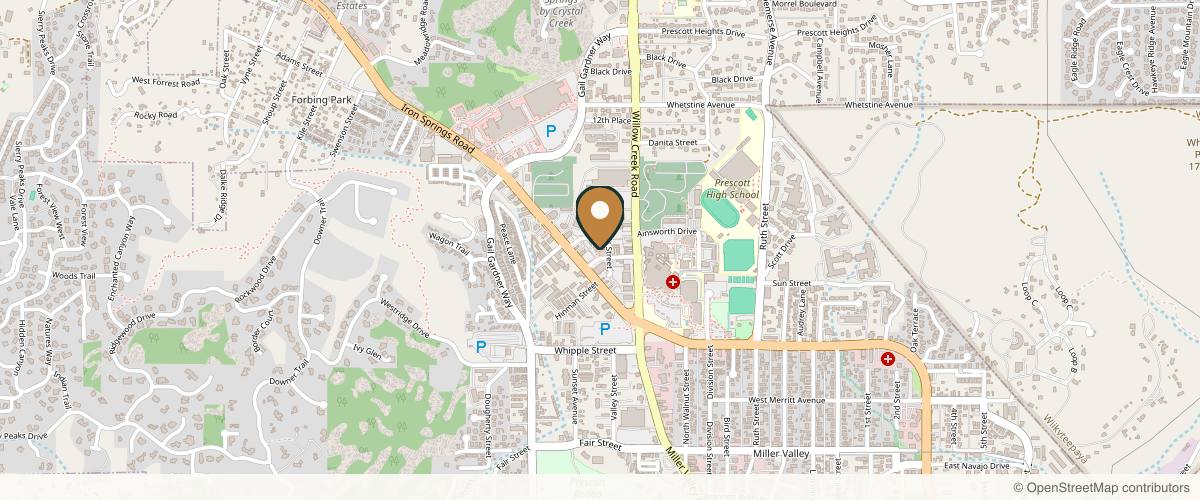 Map showing the exact location of Turney Weight Loss & Med Spa at 1000 Ainsworth Dr Ste B100, Prescott, AZ 86305, USA