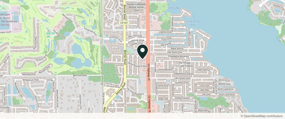 Map showing the exact location of UDERMA MEDSPA & LASER at 36426 US-19, Palm Harbor, FL 34684, USA