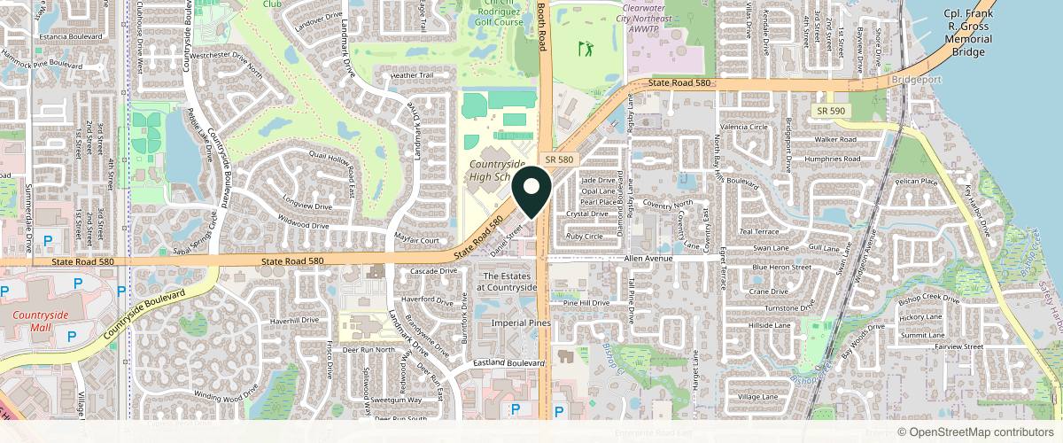 Map showing the exact location of Ultimate Image Cosmetic Medical Center at 2750 McMullen Booth Rd Ste 101, Clearwater, FL 33761, USA