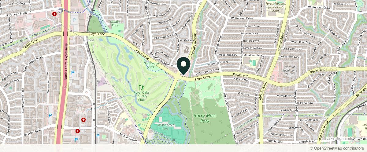 Map showing the exact location of Ultimate Image MedSpa at 8604 Greenville Ave Ste 102, Dallas, TX 75243, USA