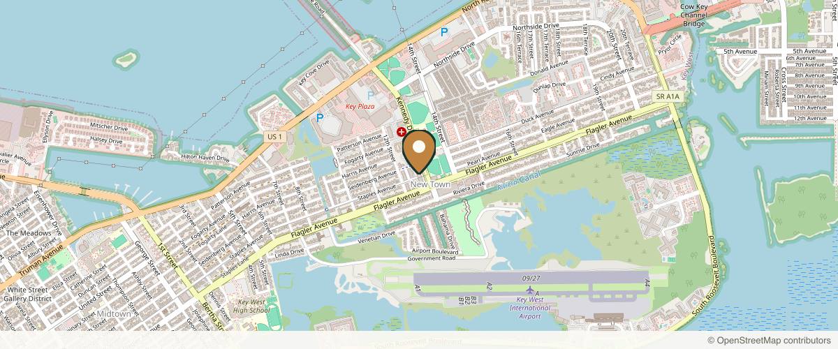 Map showing the exact location of Under The Palms Medi-Spa at 1438 Kennedy Dr, Key West, FL 33040, USA