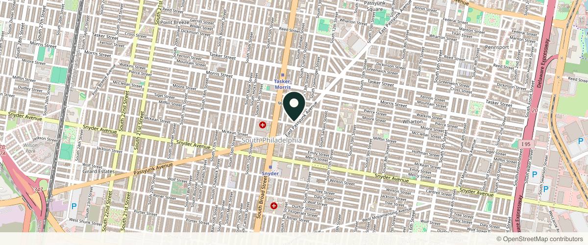 Map showing the exact location of Unfiltered Medical Aesthetics LLC at 1307 Mifflin St Floor 1, Philadelphia, PA 19148, USA
