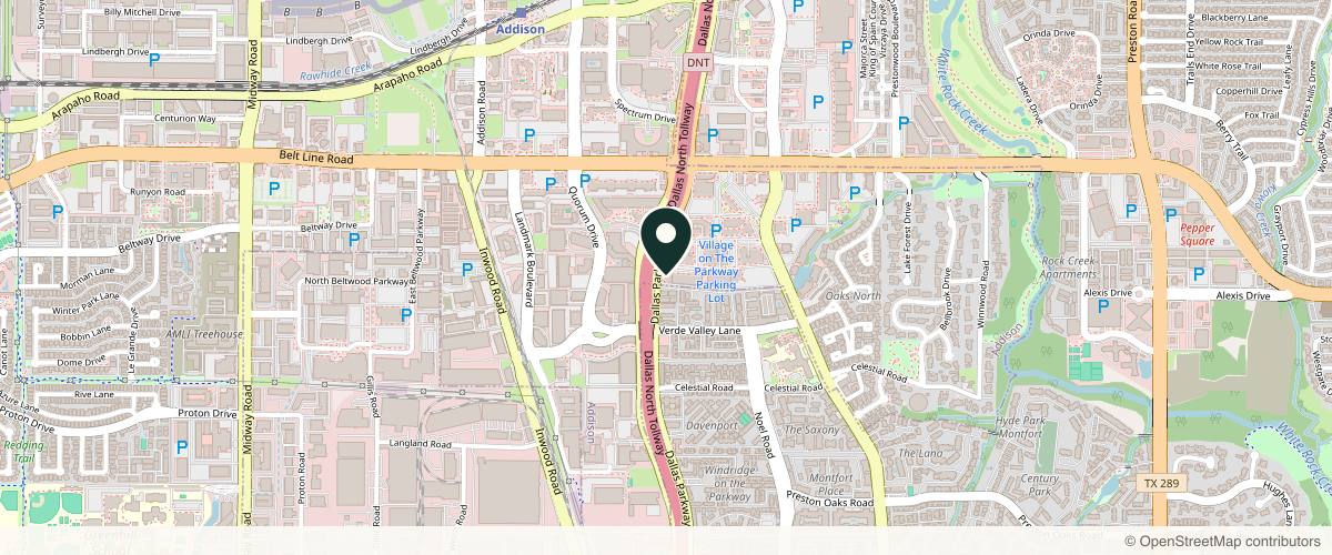 Map showing the exact location of UPKEEP Med Spa at 5100 Belt Line Rd Ste 314, Dallas, TX 75254, USA