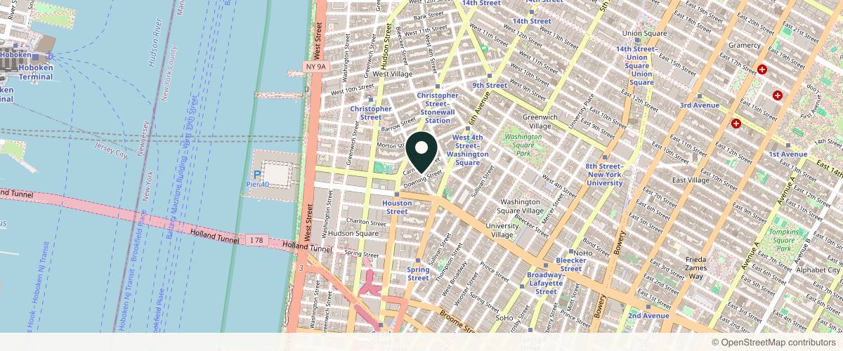 Map showing the exact location of UPKEEP Med Spa at 33 Bedford St, New York, NY 10014, USA