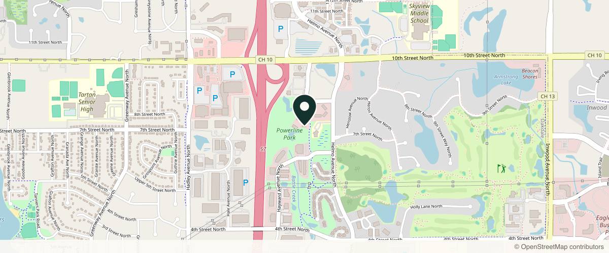 Map showing the exact location of Uplift Aesthetics at 7561 9th St N, Oakdale, MN 55128, USA