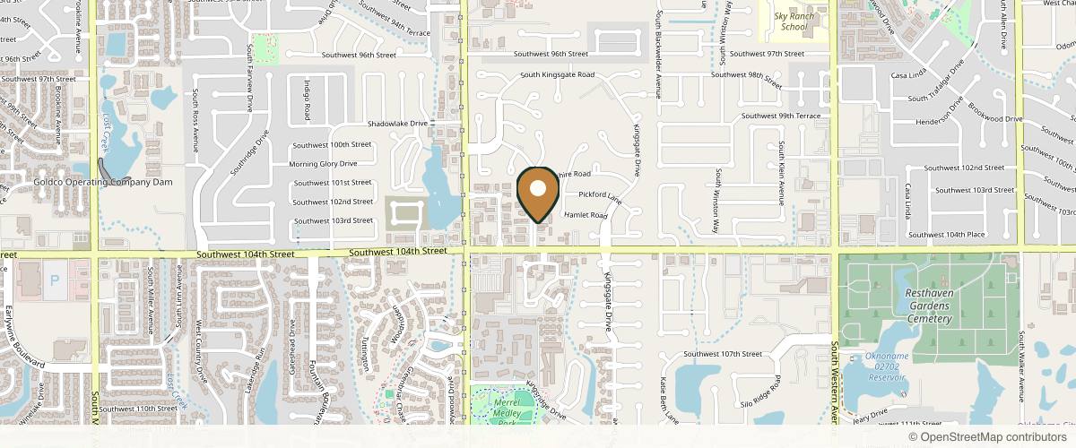 Map showing the exact location of Upscale Wellness & MedSpa at 10346 Greenbriar Pkwy, Oklahoma City, OK 73159, USA
